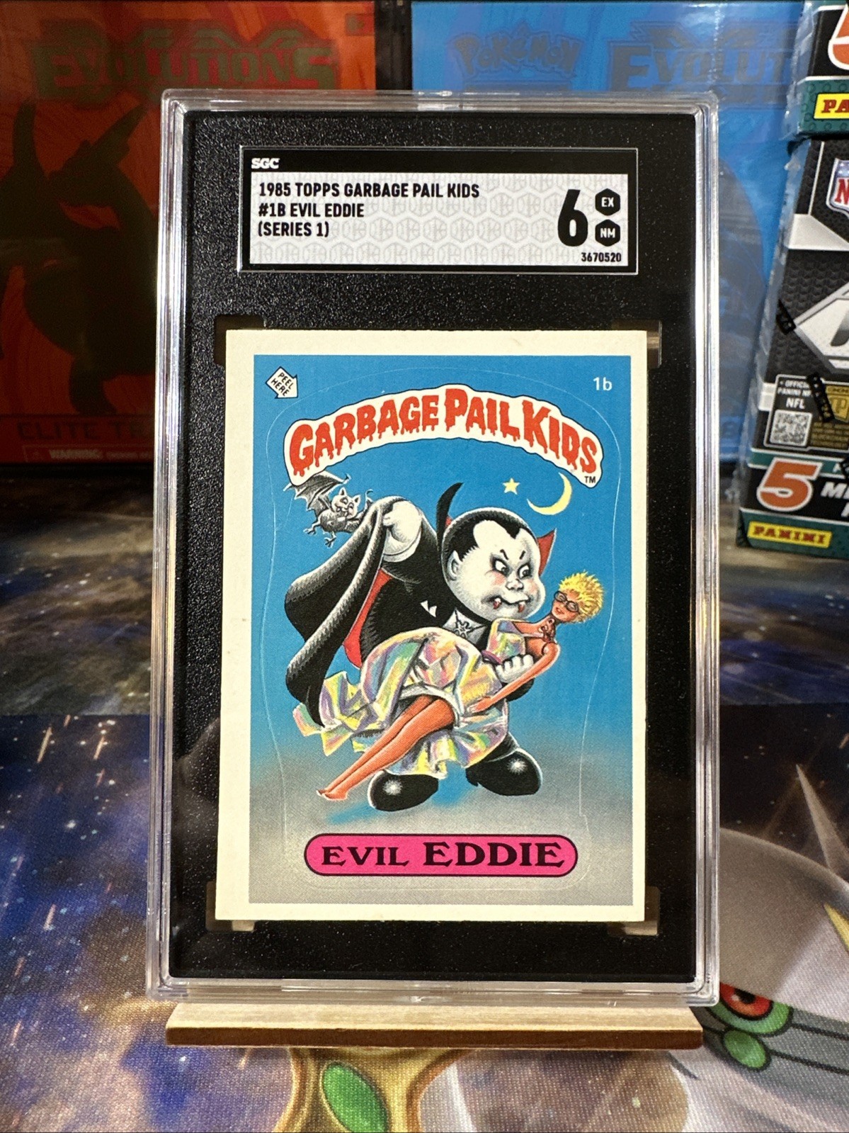 1985 GARBAGE PAIL KIDS STICKERS 1b EVIL EDDIE