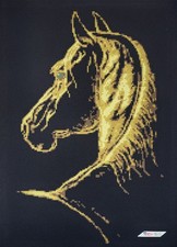 Horse Bead Embroidery Kit DIY Craft Kit Needlepoint Beadwork 586