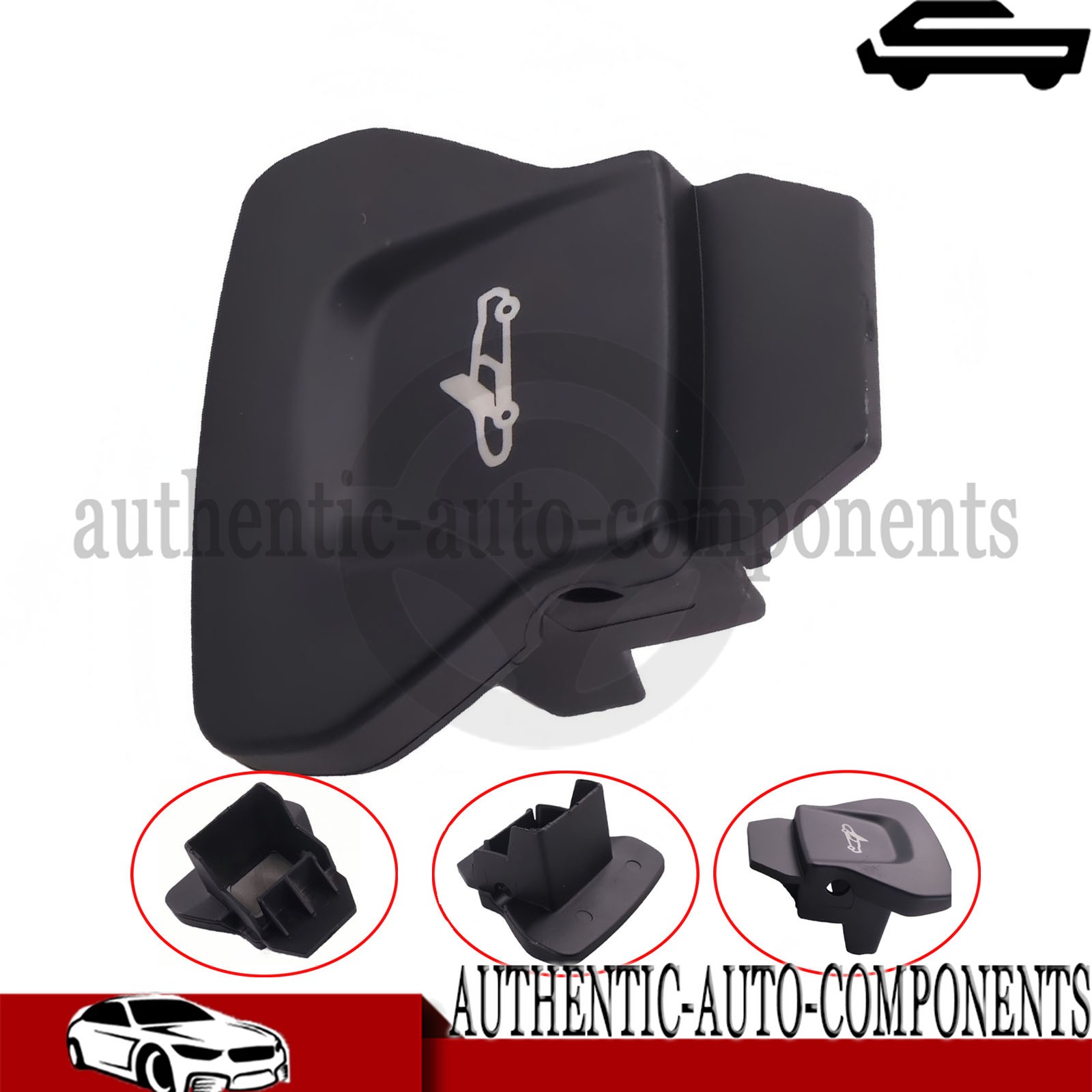 Right Side Door Control Switch Button Black For McLaren 570S 600LT 13M0434CP US