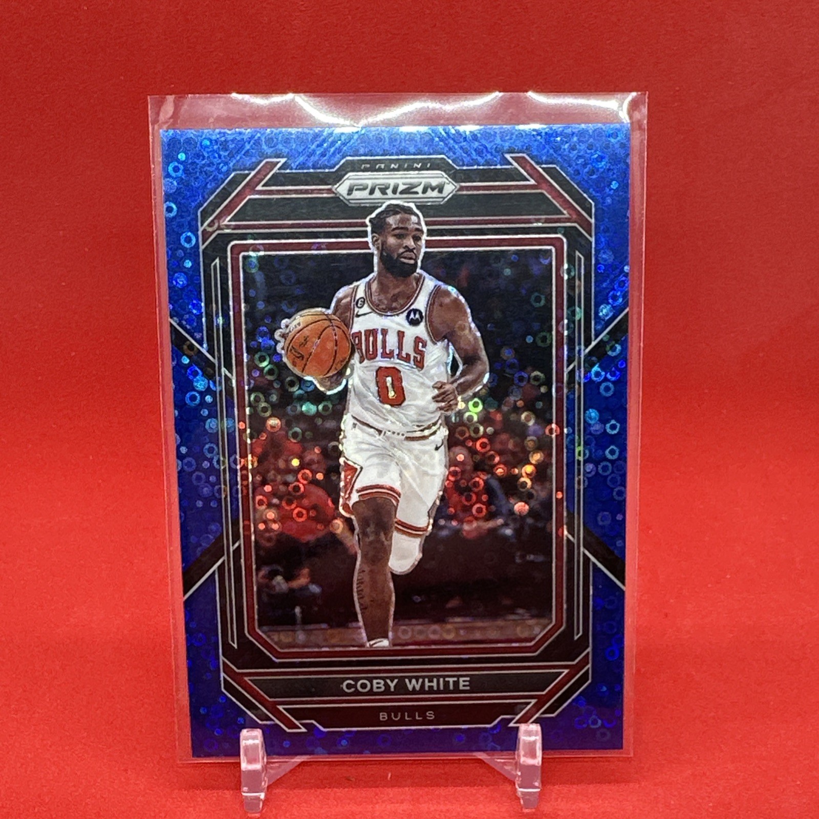 Coby White 2022-23 Panini Prizm Fast Break Blue Prizm 038/150 #71 Chicago Bulls