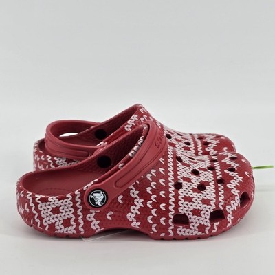 Crocs Classic Clog - Seasonal Graphic 209221-90H Size C12 Holiday Sweater