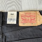 Levi's 29x34501 Men's Black Denim Straight Leg Jeans Button Fly Cotton — photo 4
