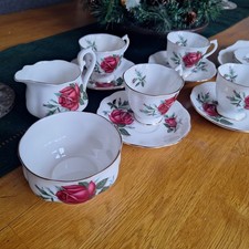 Royal Albert  English Beauty Tea Set. Bone China Tea cup, Saucer, cake plate