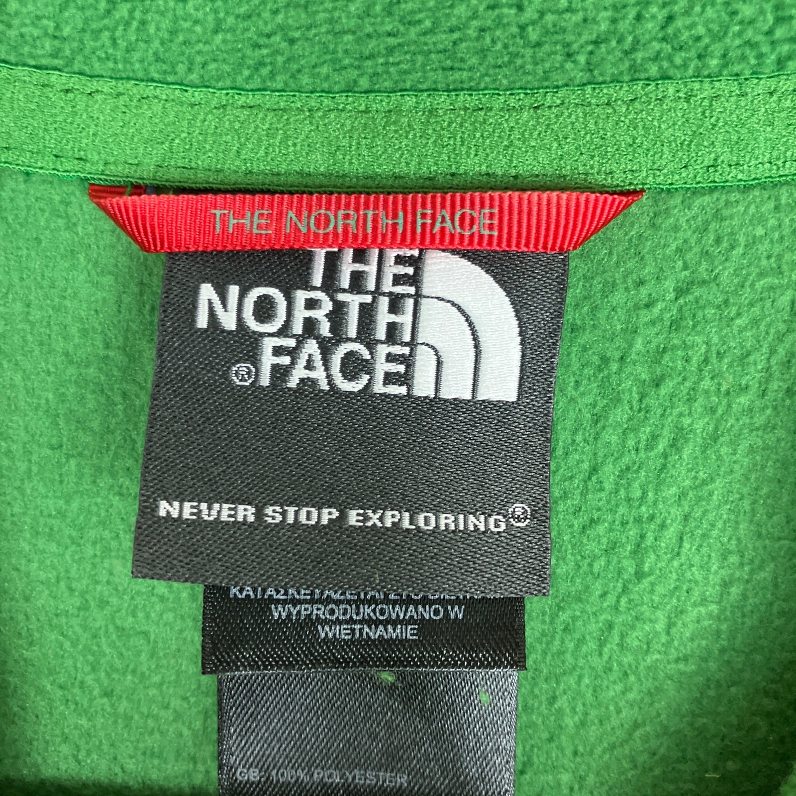 The North Face Mens Jacket Green Fleece Pullover 1/4 Zip Long Sleeve Large thumbnail 6