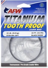 American Fishing Titanium Tooth Proof Single 15-Pound Test/15-Feet, Clear 