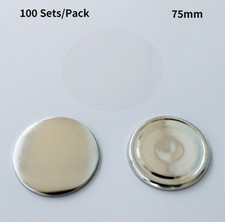 100 Sets/Pack DIY Magnetic Badge Making 3" 75mm Nd. Magnetic Button Parts