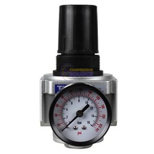 1/2" NPT Air Compressor Pressure Regulator with Gauge | Adjustable 7-225 PSI |