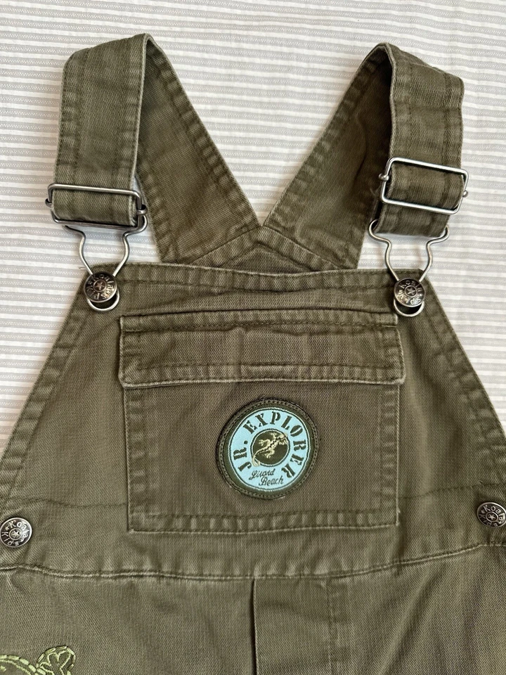 Комбинезон Koala Kids зеленый шалфей ящерица вышитые карманы детский размер 12 месяцев - Изображение 2 из 4