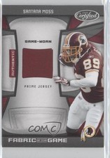 2009 Certified Fabric of the Game Prime 42/50 Santana Moss #125 0a1
