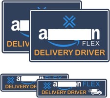 4Pcs Reflective Flex Delivery Driver Car Magnets - Heavy Duty Magnetic Signs