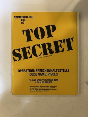 TSR Top Secret RPG: Administrator File 001: Code Name: Pisces