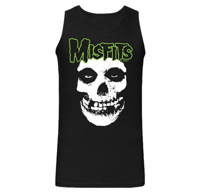 Misfits Tank-Top Herren Green Skull schwarz