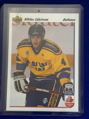   1991-92 Upper Deck Hockey Base Card Rookie #26 Niklas LIDSTROM  