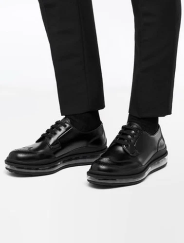 Scarpe derby eleganti Prada Derby da uomo UK6 RRP £ 850 a coda di rondine comode eleganti
