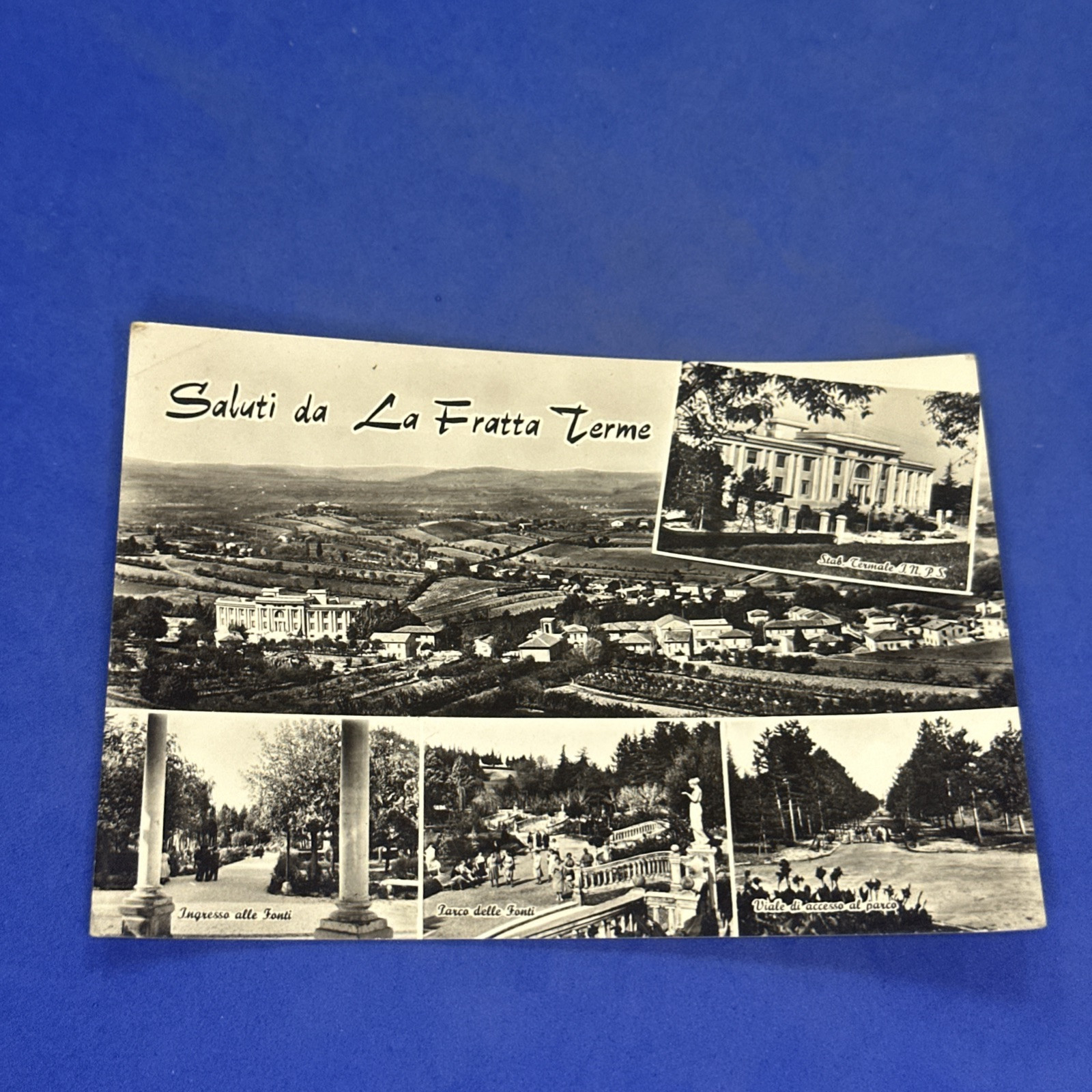 SALUTI DA LA FRATTA TERME - Cartolina Bianco e nero - VINTAGE POSTCARD
