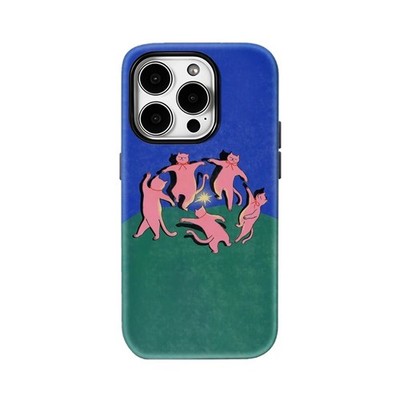 Dancing Pink Cats Case for Apple iPhone 17 16 15 14 13 12 11 Pro Max Plus Air