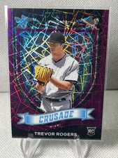 2021 Panini Chronicles Trevor Rogers Crusade Purple Velocity #9 Miami Marlins