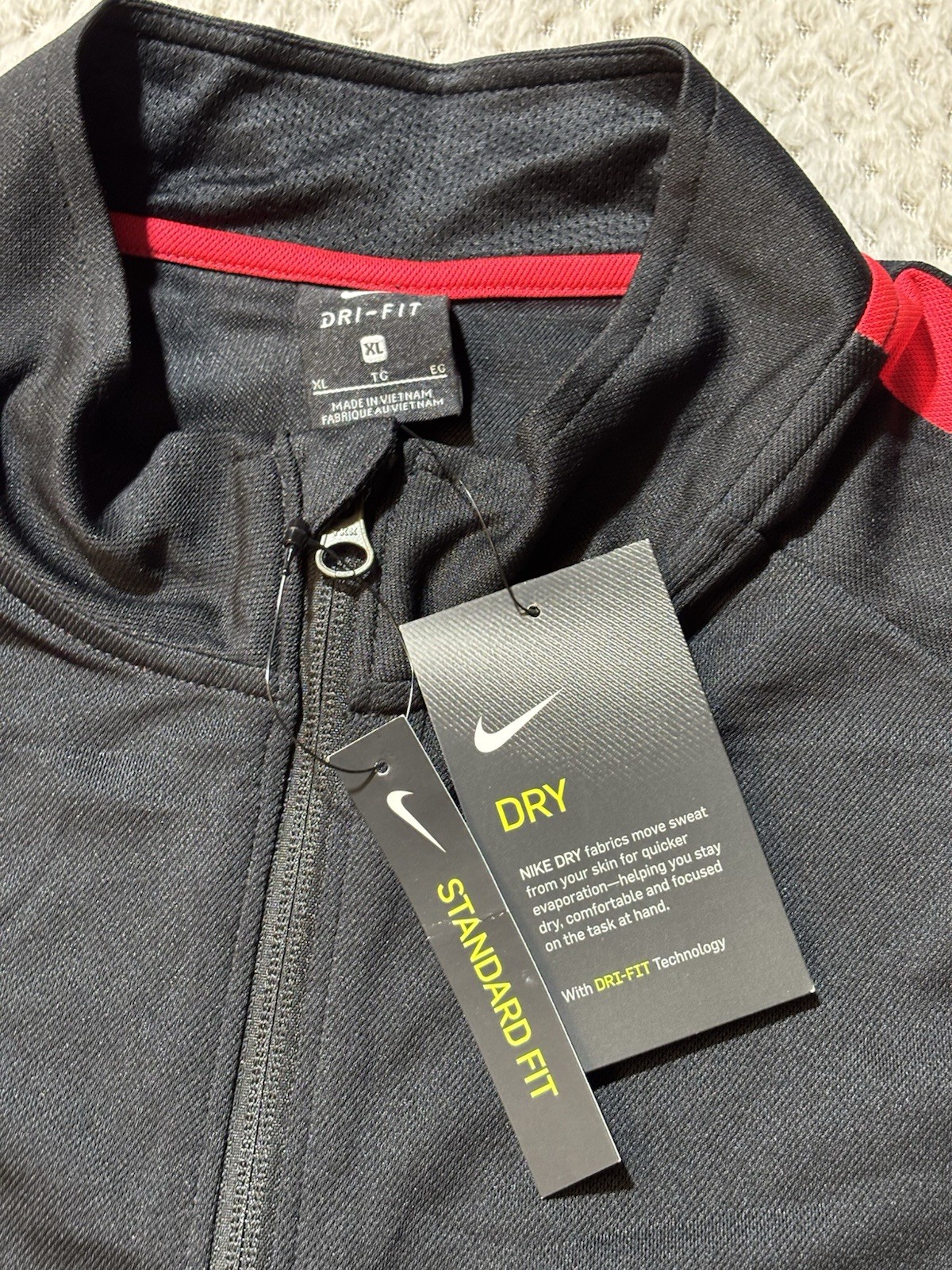 SACAI X NIKE NIKE TRACK JACKET DRY ACADEMY NERO ROSSO SIRENA UOMO XL NUOVO CON ETICHETTE