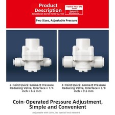 Adjustable Push-fit RO Regulator Quick Connect Design Push-fit 1/4" Connection