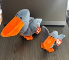 Vintage Ty Scoop the Pelican & Teenie McDonalds Scoop Beanie Babies - MWMT