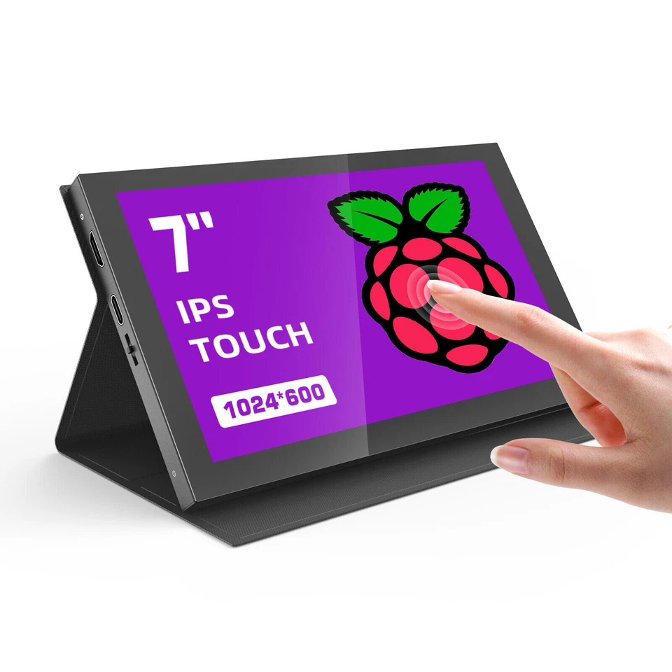 Mini 7'' HDMI IPS Monitor Touchscreen Gaming Display for Raspberry Pi 4B 3B - Image 2 of 4