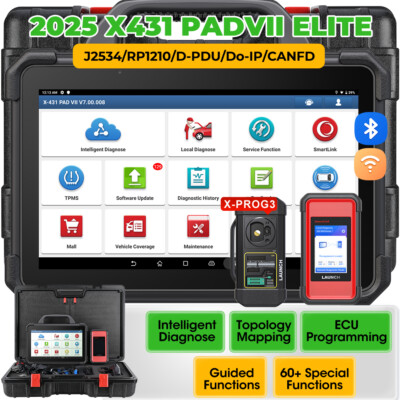 2025 LAUNCH X431 PAD VII ELITE X-PROG3 PAD 7 PRO Diagnostic Scan Key Programming