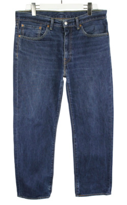 LEVI'S 751 Jeans Herren W36/L30 Standard Fit Whiskers Verblasster Denim Blau