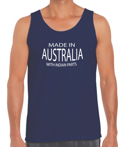 Funny Mens Singlets Aussie Australian Men's Australia Day Navy Avail T shirts - Picture 20 of 44