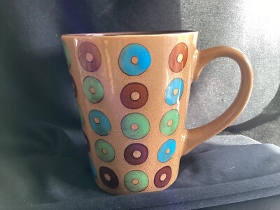 Mr. Coffee Brown & Multicolor Donut 12 oz Coffee Mug