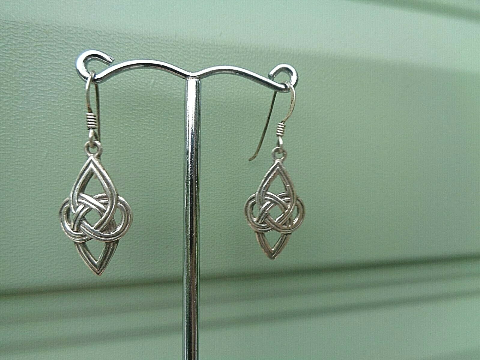 Attractive Sterling Silver Celtic 925 Pierced Ear… - image 2