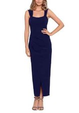 Betsy & Adam L85805 Womens Navy Strappy-Back Maxi Evening Dress Size 6