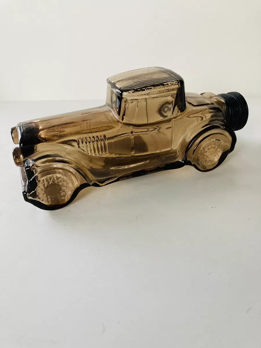 Vintage Avon Car Cologne Bottle Sterling Six 6 Amber Brown Glass
