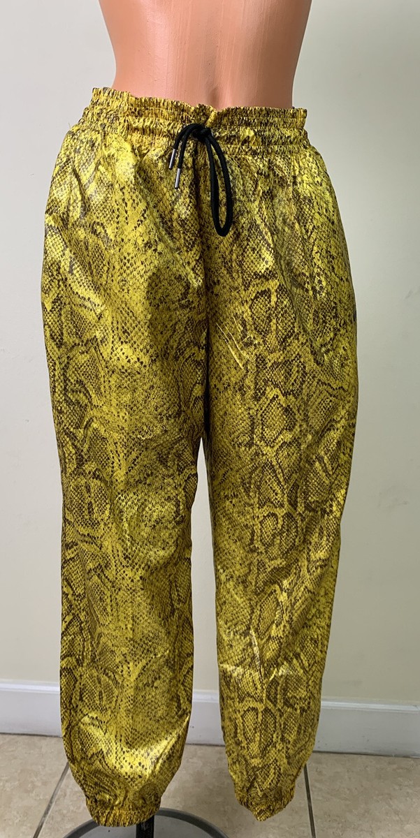 nike yellow snake print leggings