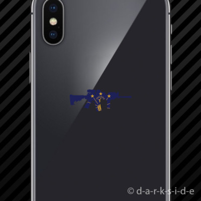 (2x) Indiana State Shape AR15 Cell Phone Sticker Mobile AR-15 M16 M-16 IN