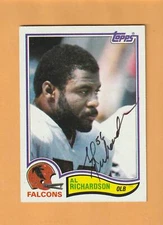 Al Richardson Atlanta Falcons AUTO Signed 1982 Topps Georgia Tech 4E