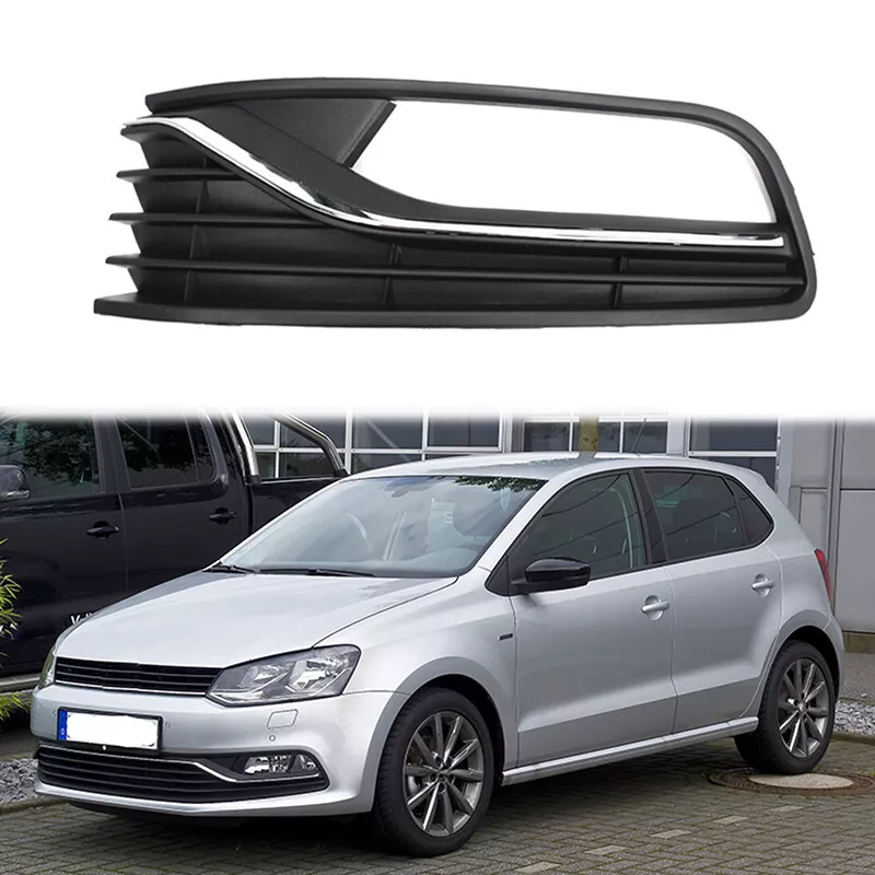 Left Side Front Bumper Fog Light Grill Cover For VW Polo 6R 2014