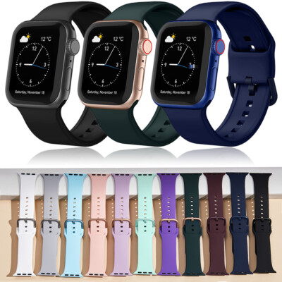 Silicone Sports Band Strap for Apple Watch 11 10 9 8 7 6 5 4 SE 42/44/45/46/49mm