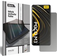 Poco M3 Blickschutzfolie Matt Schutzfolie Folie Display Schutz Dipos