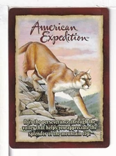 Single Playing Card "The Mountain Lion" American Expedition, Ideaman, China