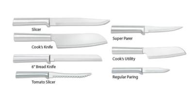 Rada Cutlery w/ 7 pc Deluxe Chef Knives & Parings Kitchen L/R handed NEW in pkgs
