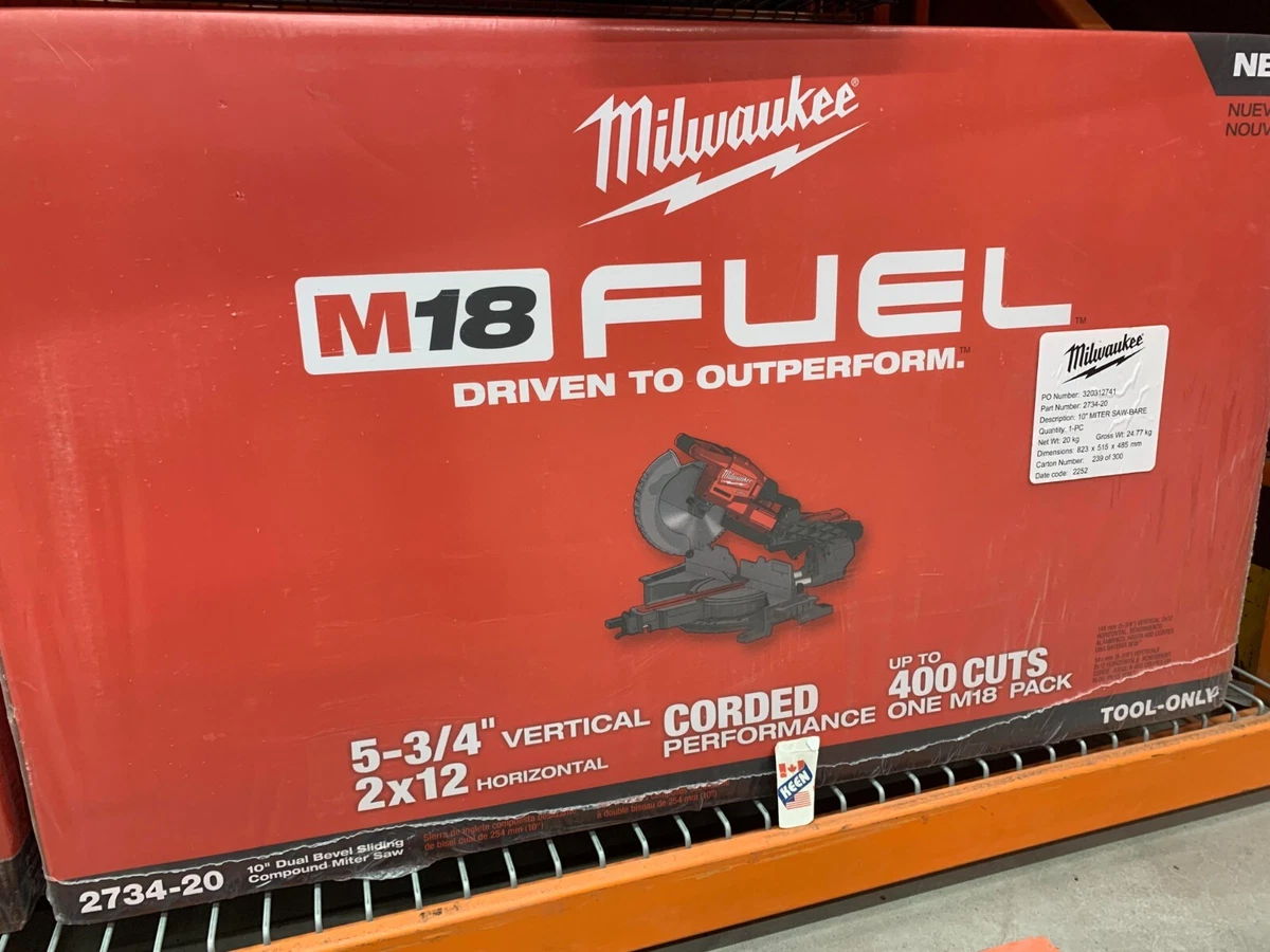 Milwaukee 2734-20 M18 10 Dual Bevel Sliding Compound Miter Saw