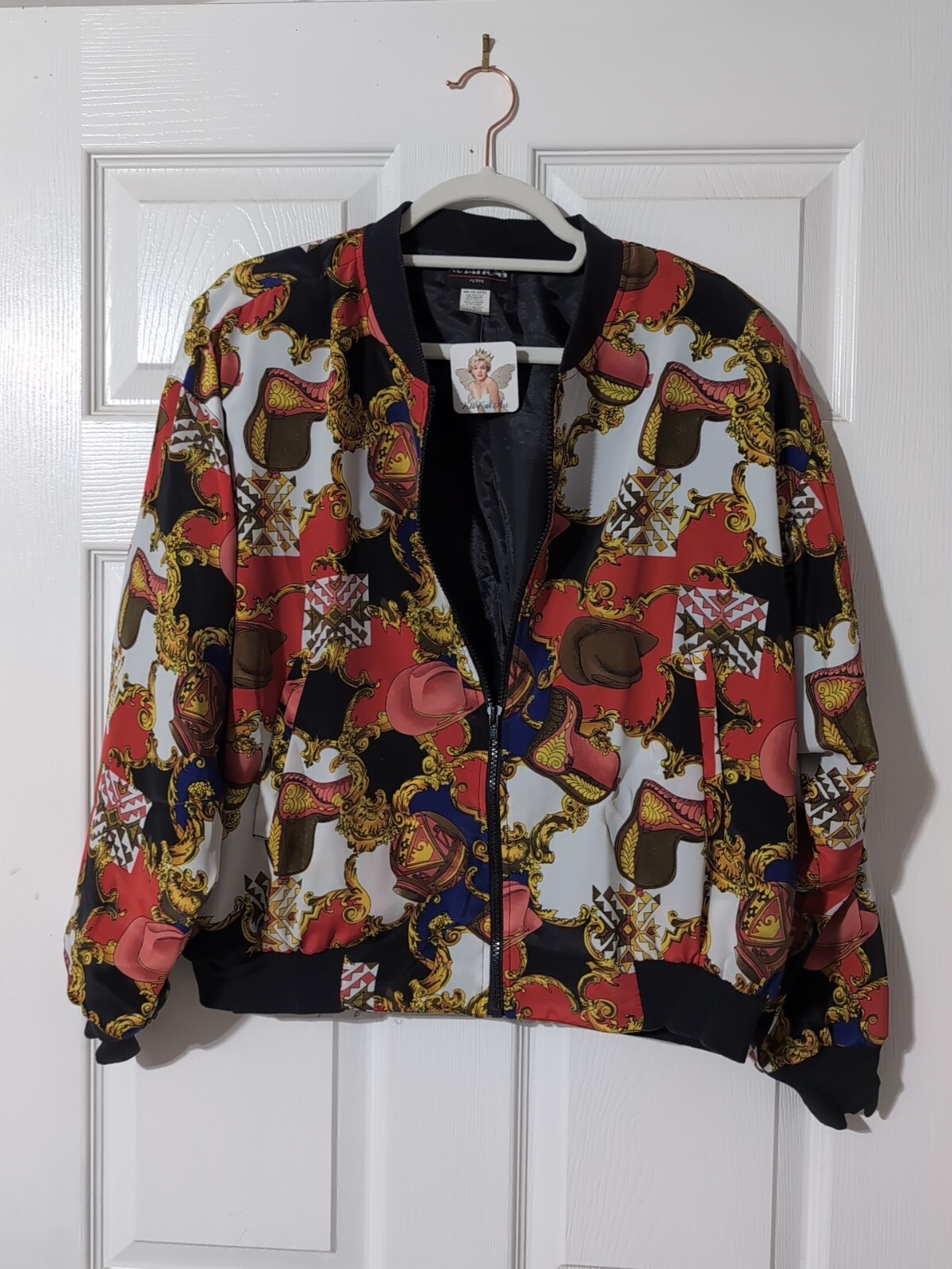 Retro Notations 90's Western bomber jacket Size M - image 3