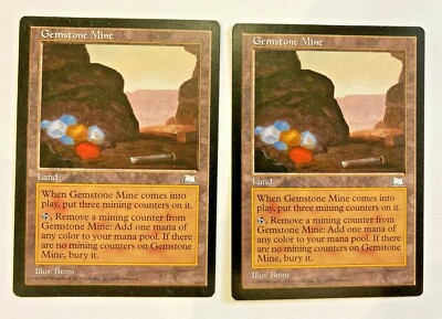 MTG  2x GEMSTONE MINE, WEATHERLIGHT   