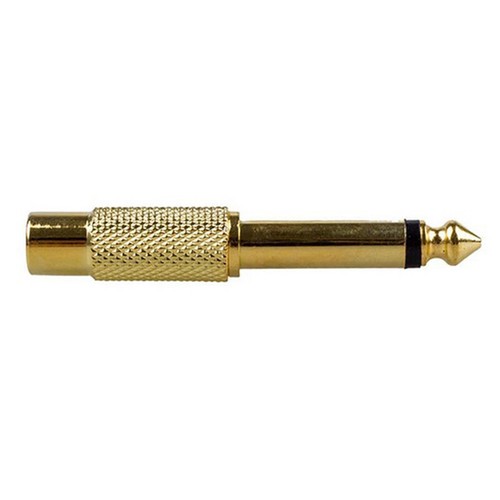 1Pc Gold Plated 6.35mm 1/4" Male Mono Plug to RCA Female Jack Audio AdaptJN - Picture 5 of 7