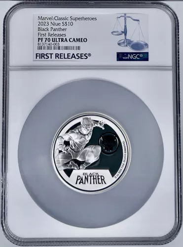 Black Panther 2023 Niue $10 Marvel Superheroes 3 Oz Silver Coin NGC PF70UCAM FR
