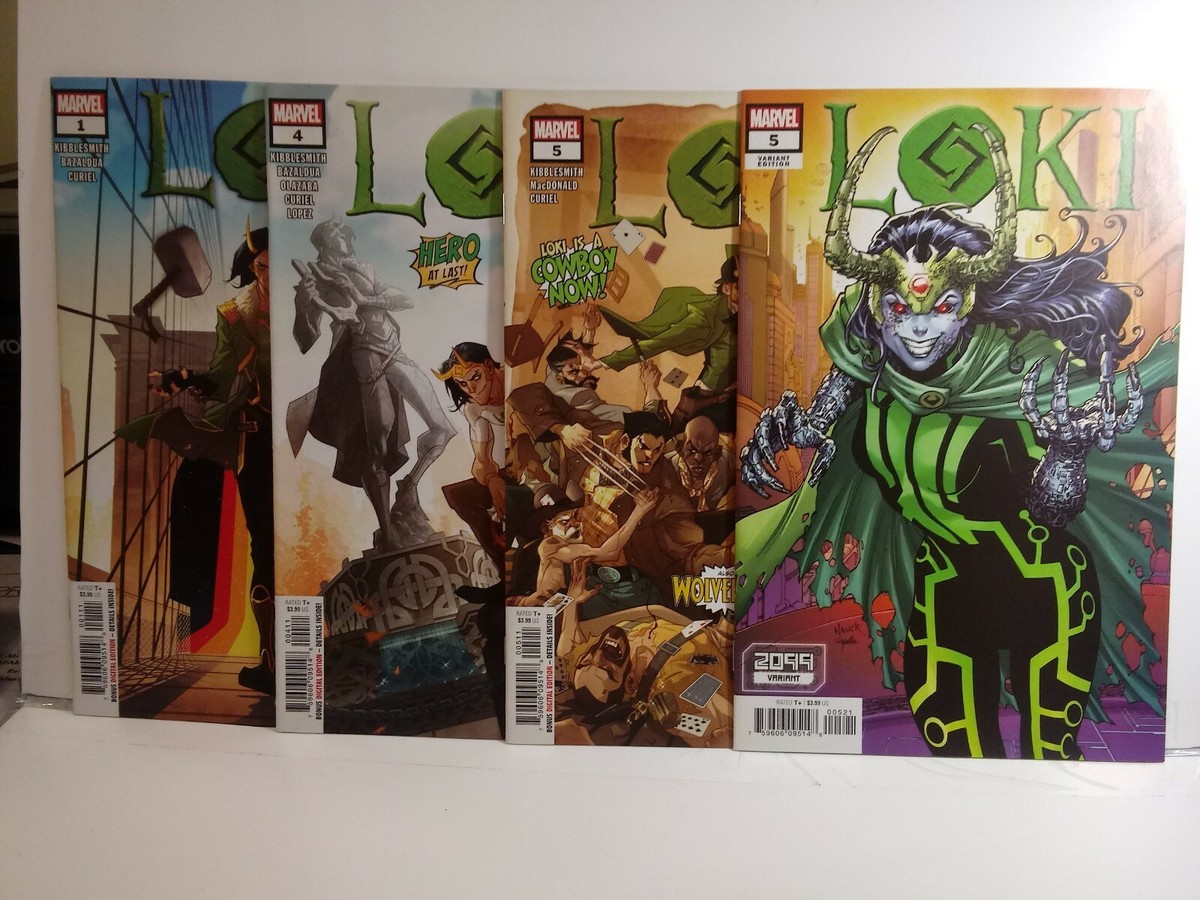Loki #1, #4, #5, #5 v 2099 Variant Cover 2019 Marvel Comics DISNEY