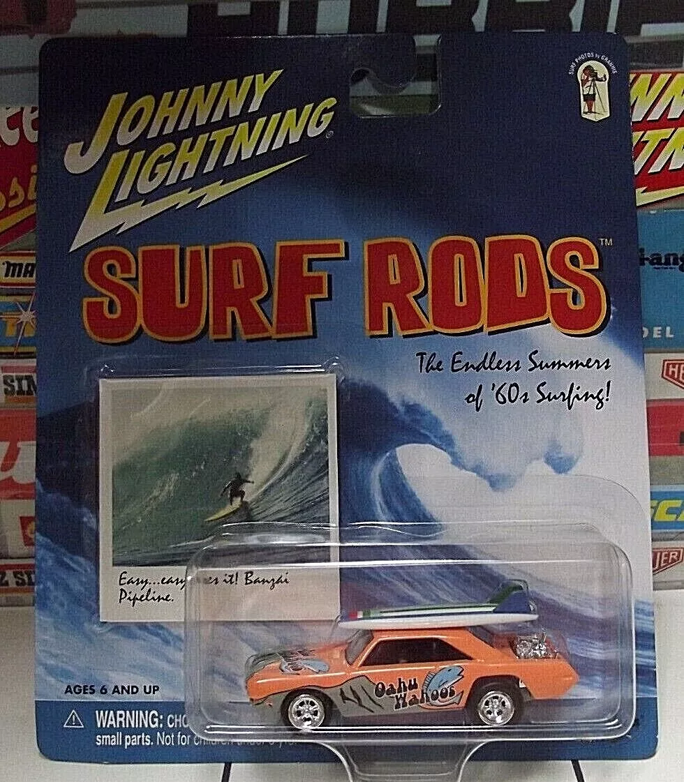JOHNNY LIGHTNING 1:64, SURF RODS, OAHU WAHOOS, #294-05, (BIN#5)