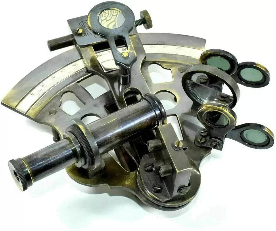 Brass Sextant 5" Solid Vintage Royal Navy Working Nautical Navigation Sextant - Image 3 of 4