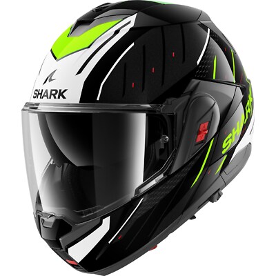 Shark OXO Ryder Motorradhelm (Schwarz/Weiß/Gelb) Gr: XL (61)