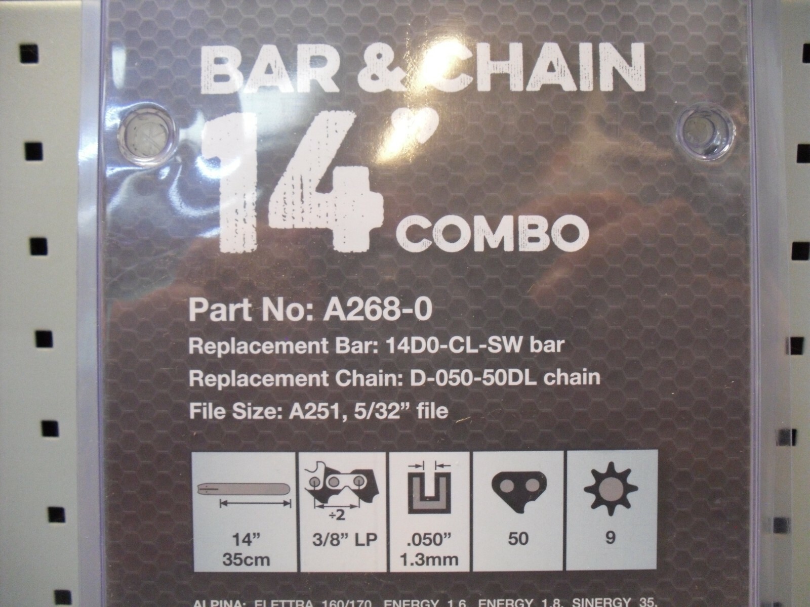 14"" 3/8"" 1.3mm 50DL Bar And Chain Set suitable for Stihl, Alpina, Stiga, Castel